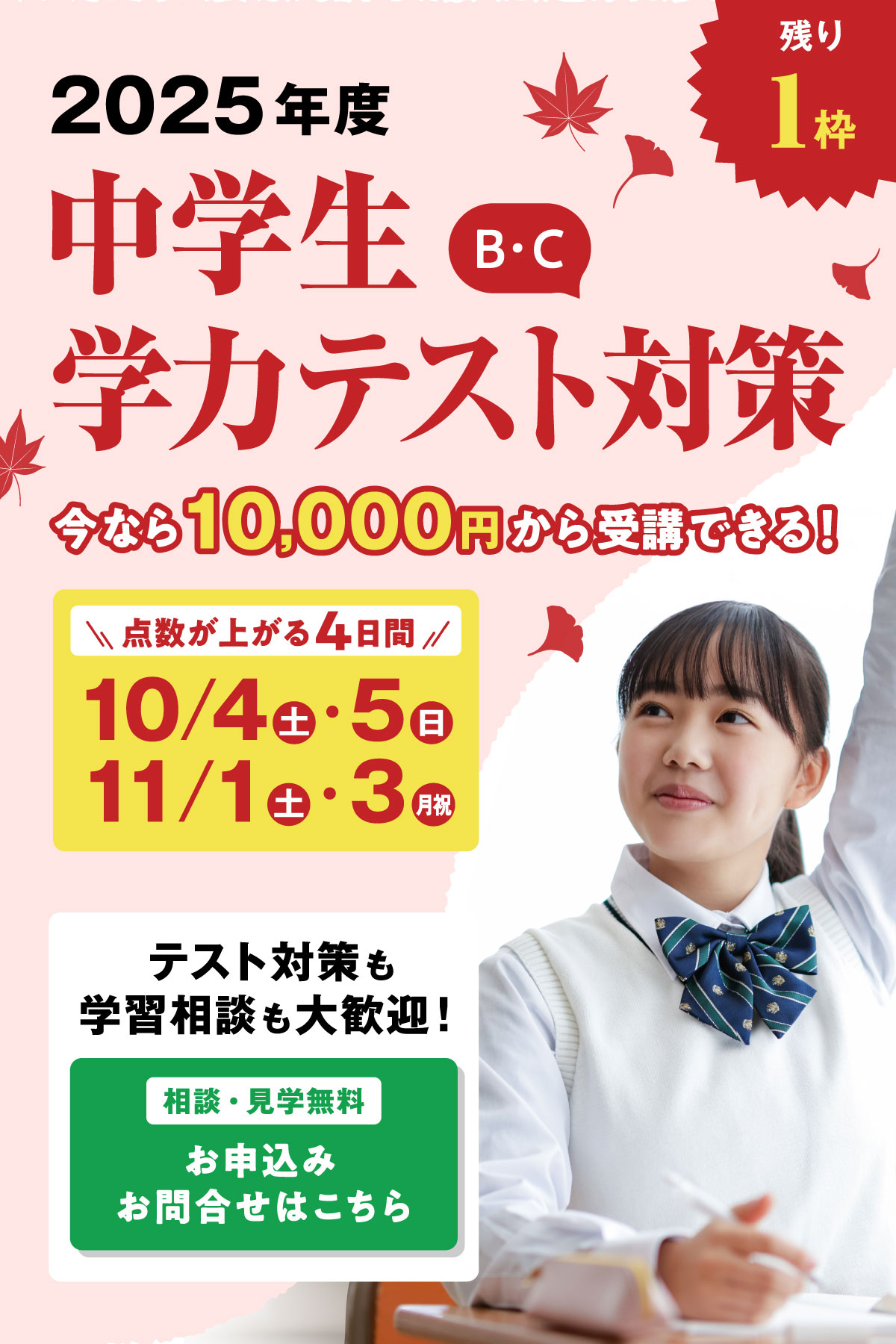 【2025年度】学力テストB・C対策 〜今なら20,000円から受講できる！〜