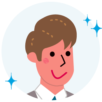 解決に喜ぶアイコン